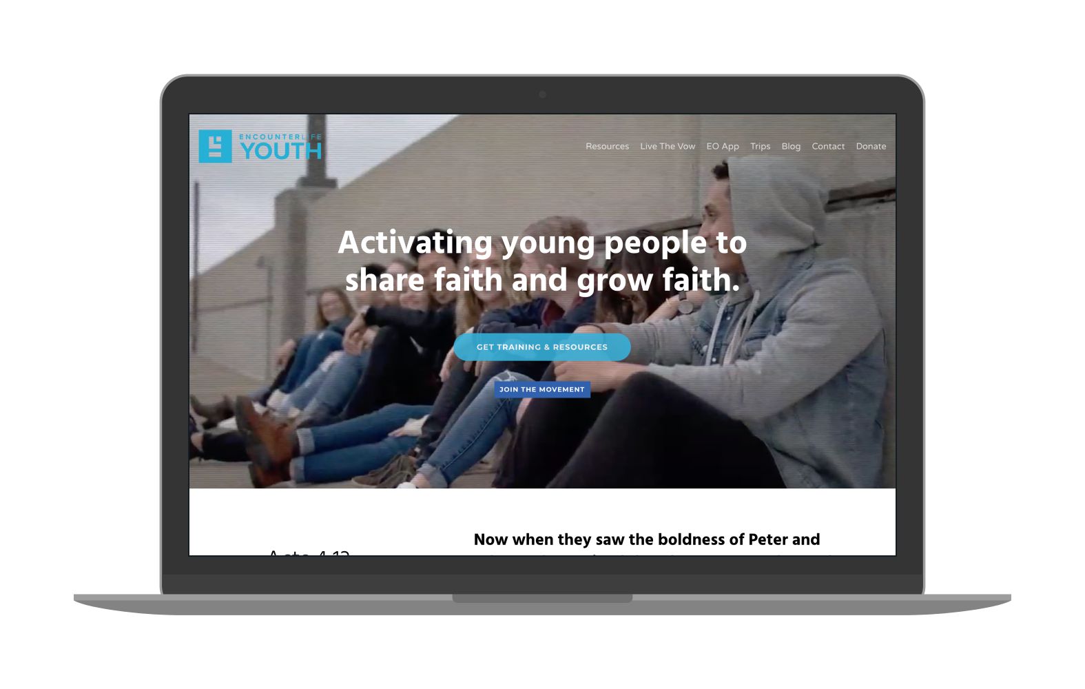 Swank Design Website and Graphic Design Encounter Life Youth Mockup