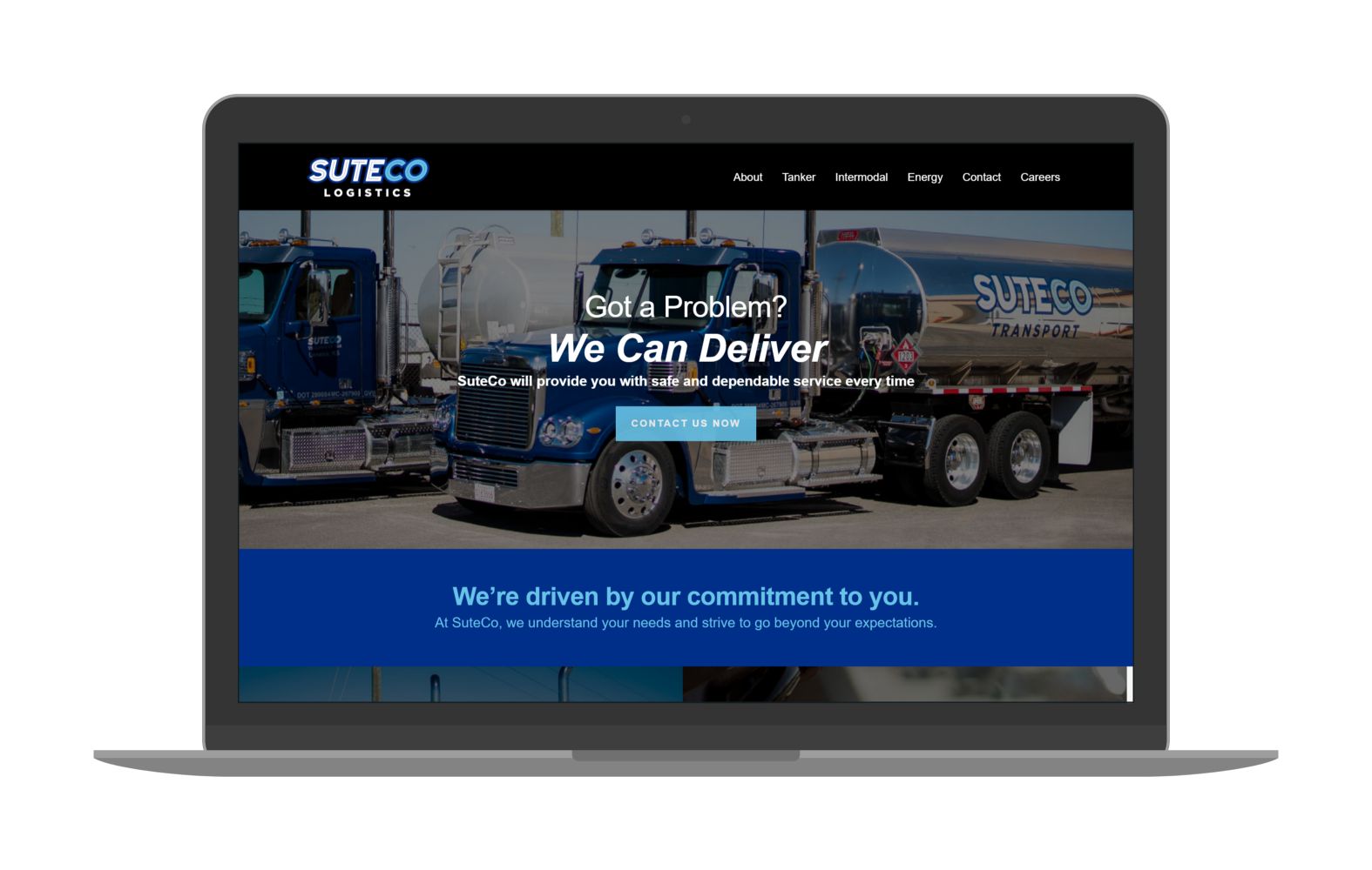 Swank Design Website and Graphic Design SuteCo Logistics-Macbook